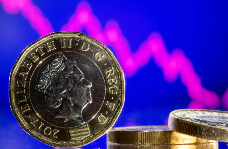 Illustration of British pound coins in front of a stock market graph - Global Banking & Finance Review