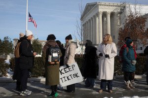 TikTok logo with a gavel symbolizing US Supreme Court debate on app ban - Global Banking & Finance Review