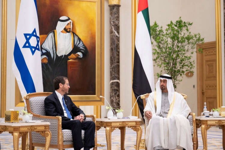 Israeli President Isaac Herzog meets UAE Crown Prince Sheikh Mohammed bin Zayed - UAE-Israel economic ties