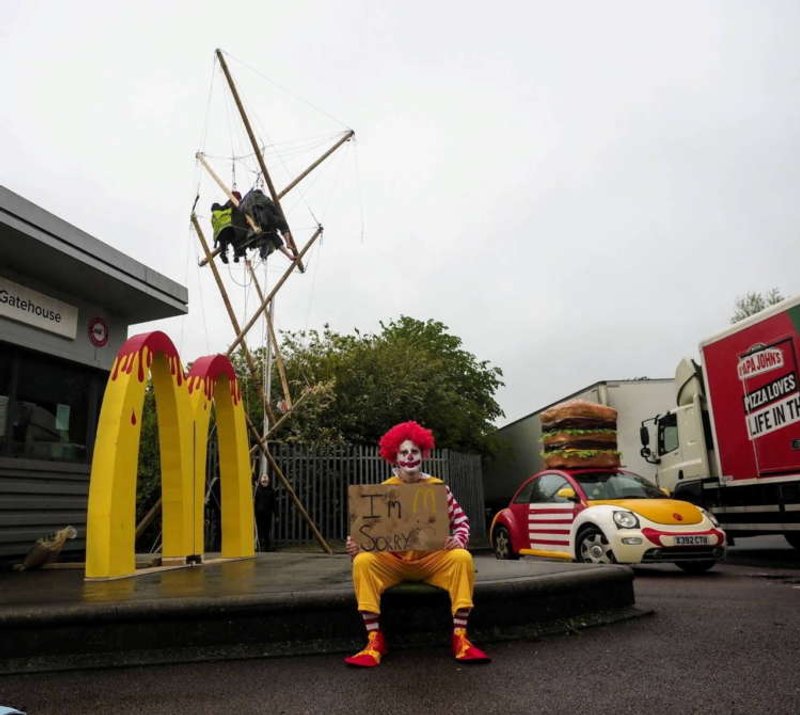 Image for Animal rights group blockades McDonald’s UK distribution centres