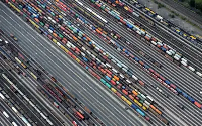 Image for Euro zone trade surplus slips in July as imports rise sharply