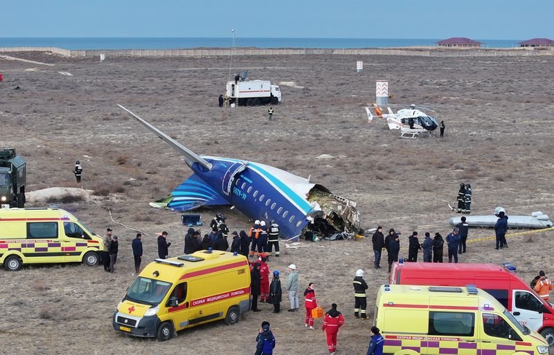Image for Kazakh report says plane in Dec. 25 crash probably damaged by 'external objects'