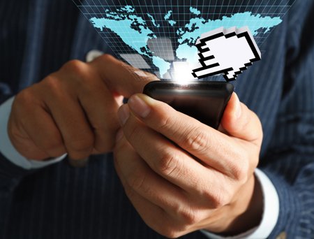 Mobile phone displaying EMV and NFC payment solutions for U.S. market - Global Banking & Finance Review