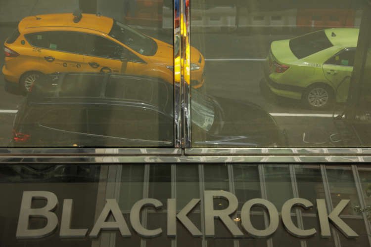 BlackRock Inc building sign reflecting the firm's investment in bitcoin futures - Global Banking & Finance Review