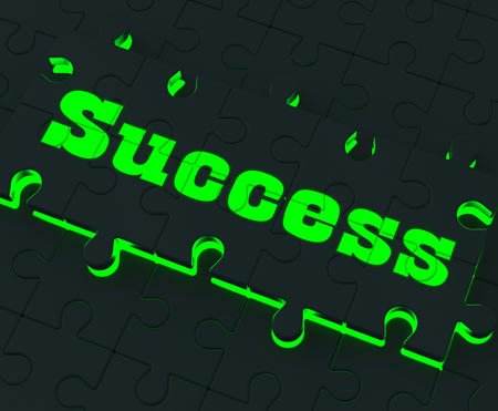 success puzzle showing succ