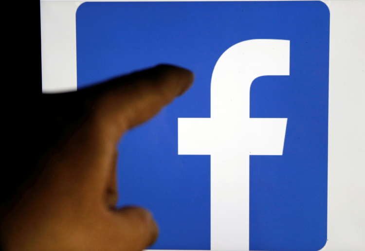 FILE PHOTO: A Facebook logo is pictured in Bordeaux, southwestern France