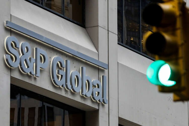 S&P Global's headquarters with financial data graphics related to IHS Markit acquisition - Global Banking & Finance Review