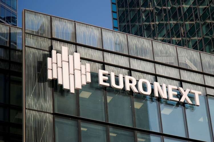 Euronext logo at headquarters, linked to traders report delay - Global Banking & Finance Review