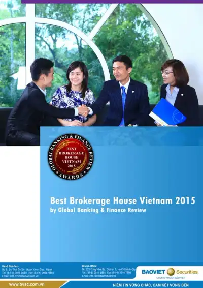 Image for BVSC RECEIVED “BEST BROKERAGE HOUSE VIETAM 2015” AWARD BY GLOBAL BANKING & FINANCE REVIEW