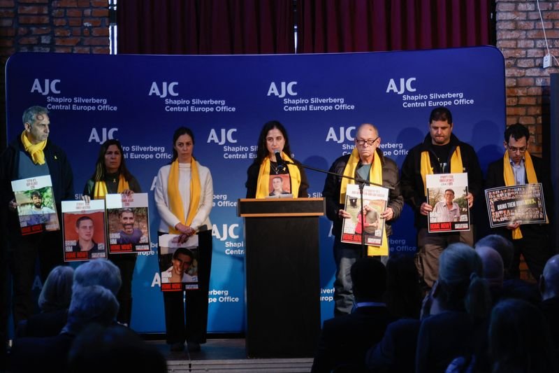 Image for Families of Israeli hostages join commemorations at Auschwitz