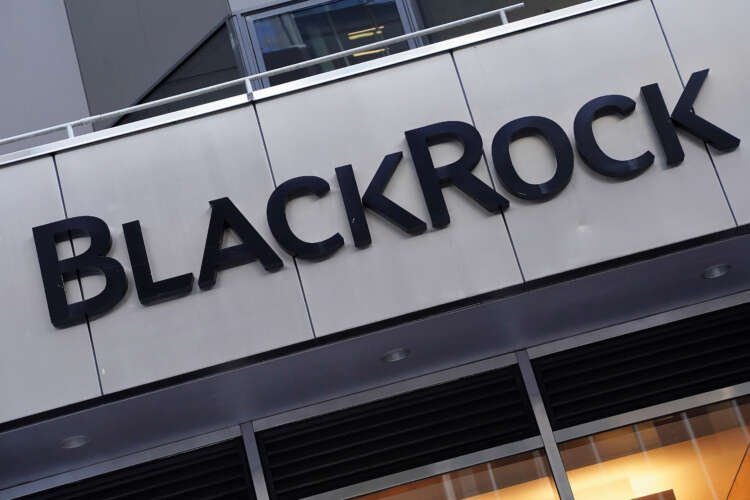 BlackRock logo with a backdrop representing the greening of the materials sector - Global Banking & Finance Review