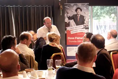 Image for BANK OF DAVE SERVES UP FILLING ADVICE AT REED FINANCE BUSINESS LEADERS FORUM