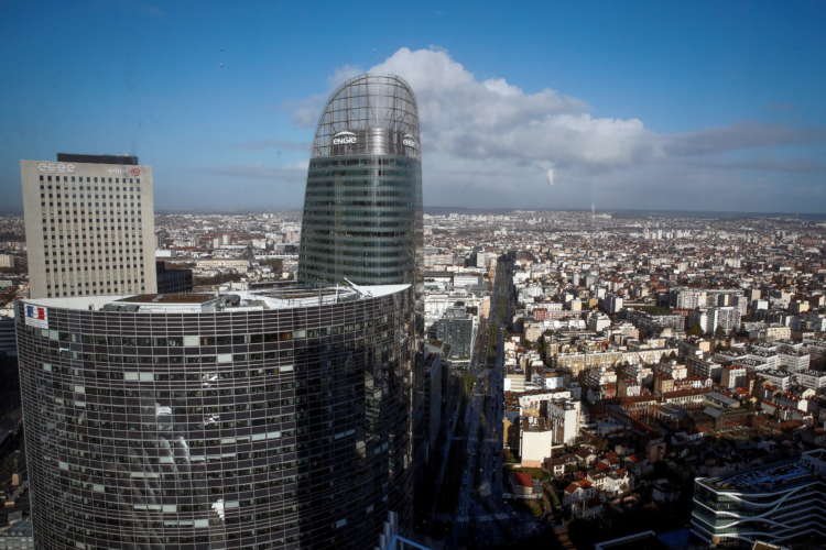 FILE PHOTO: The Engie tower is seen in La Defense business district in Courbevoie near Paris