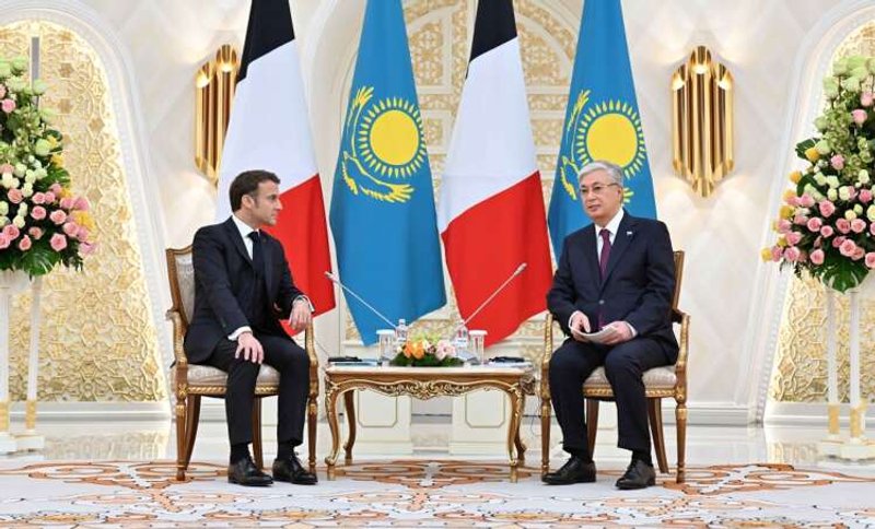 Image for Kazakhstan welcomes France’s Macron under Moscow’s disapproving gaze