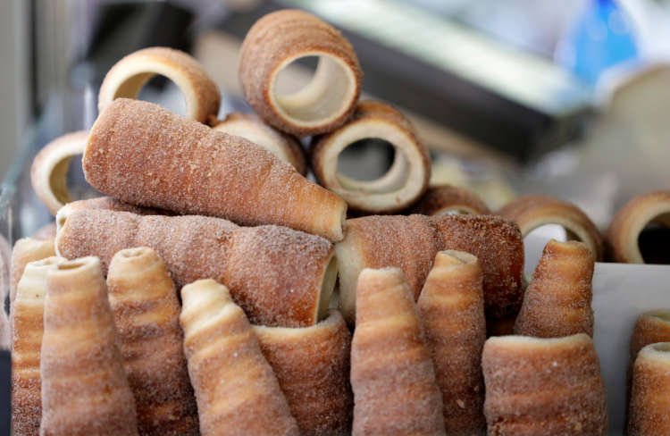 FILE PHOTO: Traditional Trdelnik sweet pastries are seen on a market in Prague