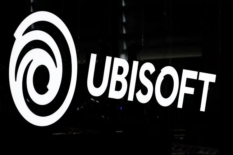 Ubisoft logo displayed at Paris Fair, symbolizing financial challenges in gaming - Global Banking & Finance Review