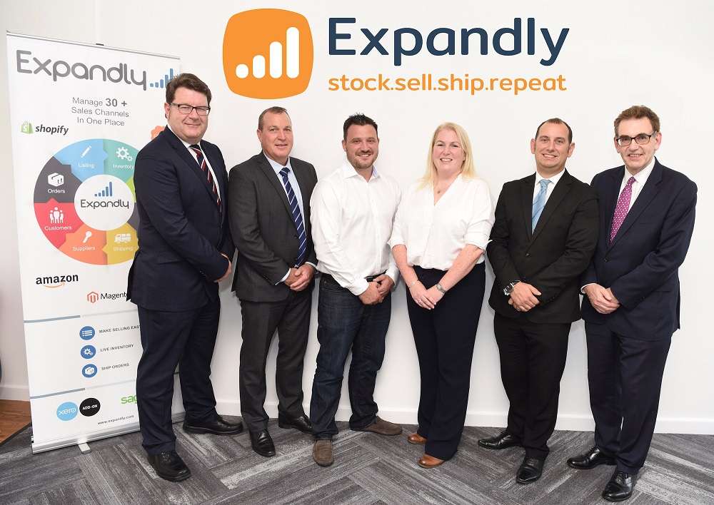 L-R: Lewis Stringer (MEIF), Jon Corbett (Barclays), Alan Wilson (Expandly), Sandy Reid (Mercia Fund Managers), Tom Gray (Fraser Brown) and Malcolm Johnston (SEMLEP)