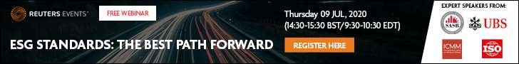 Webinar poster for ESG Standards discussion - Global Banking & Finance Review