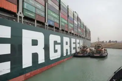 Image for Ship blocking Suez Canal like ‘beached whale’ could be stuck for weeks