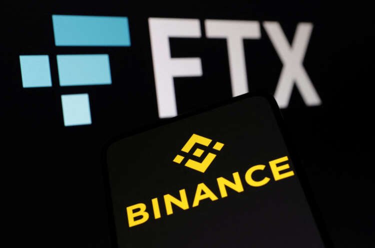 Illustration depicting Binance and FTX logos representing the crypto market situation - Global Banking & Finance Review