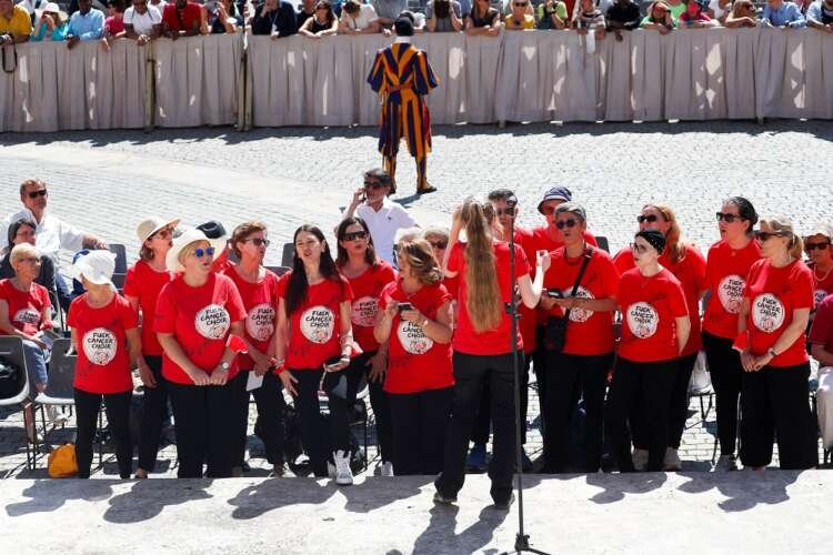 Pope Francis interacts with the 'Fuck Cancer Choir' at a Vatican audience - Global Banking & Finance Review