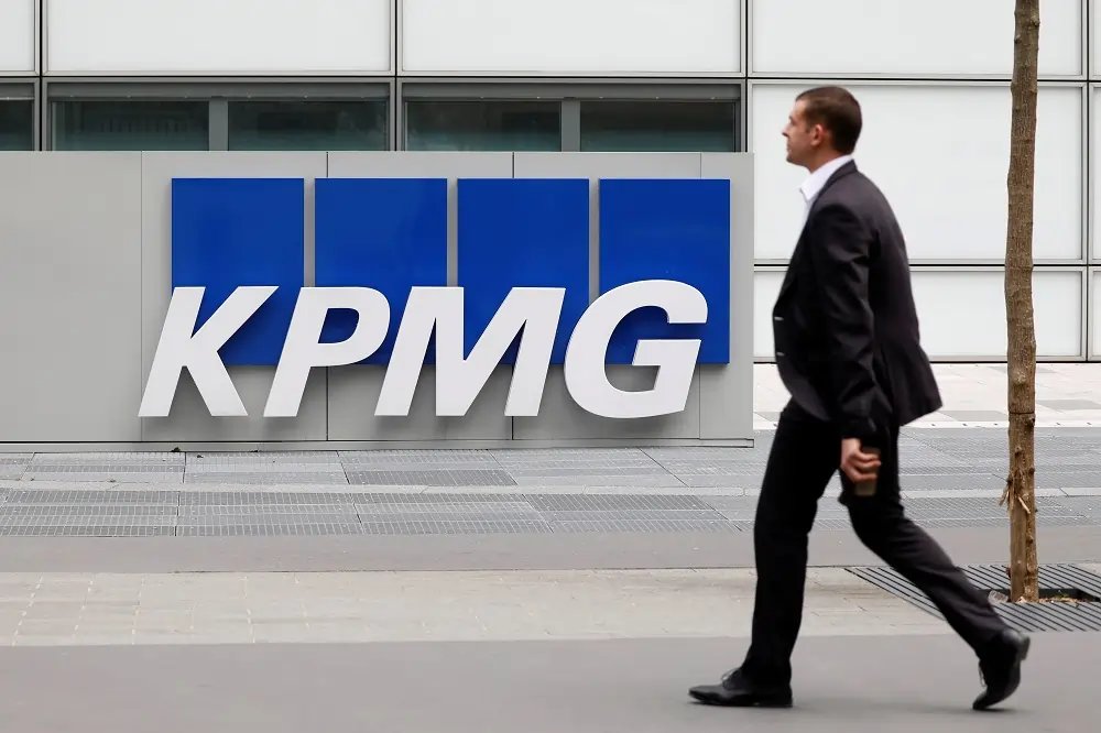 KPMG logo representing $100 million AI partnership with Google Cloud - Global Banking & Finance Review