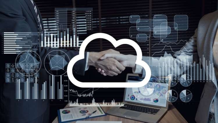 Cloud computing graphic illustrating enterprise public cloud adoption - Global Banking & Finance Review