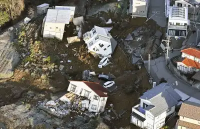 Image for Japan quake toll rises to 55 with many trapped under possibly thousands of homes