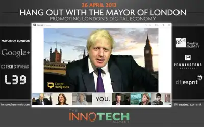 Image for BORIS JOHNSON TO PROMOTE LONDON’S TECH CITY IN FIRST GOOGLE HANGOUT