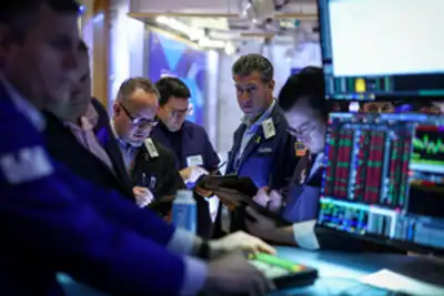 Image for Stocks mostly ease as yields rise; investors weigh rate cut outlook