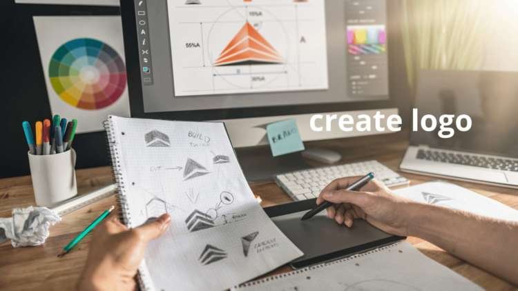 Illustration of a logo creation process using online logo maker tools - Global Banking & Finance Review