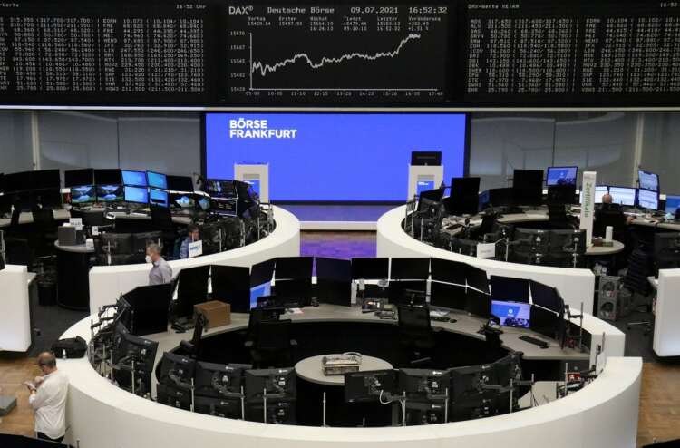 The German share price index DAX graph is pictured at the stock exchange in Frankfurt