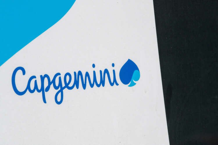 Capgemini logo at office in Issy-les-Moulineaux, highlighting AI investment - Global Banking & Finance Review