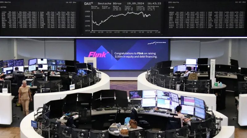 Image for European shares slip but set for weekly gains; Mercedes drops