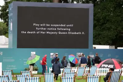 Image for BMW PGA Championship halts play after death of Queen Elizabeth II