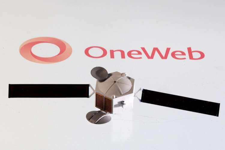 Illustration of OneWeb logo and satellite model representing Eutelsat merger talks - Global Banking & Finance Review