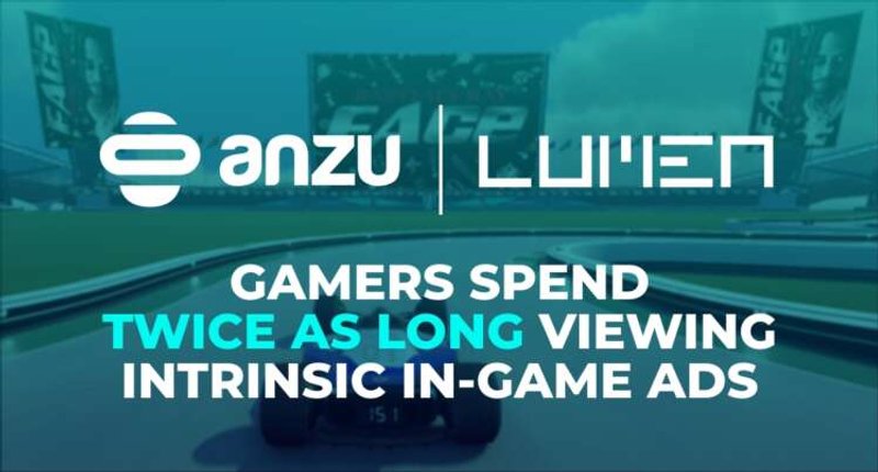 Image for Gamers Spend Twice As Long Viewing Intrinsic In-Game Ads Compared To Other Digital Channels, Reveals New Research From Lumen and Anzu