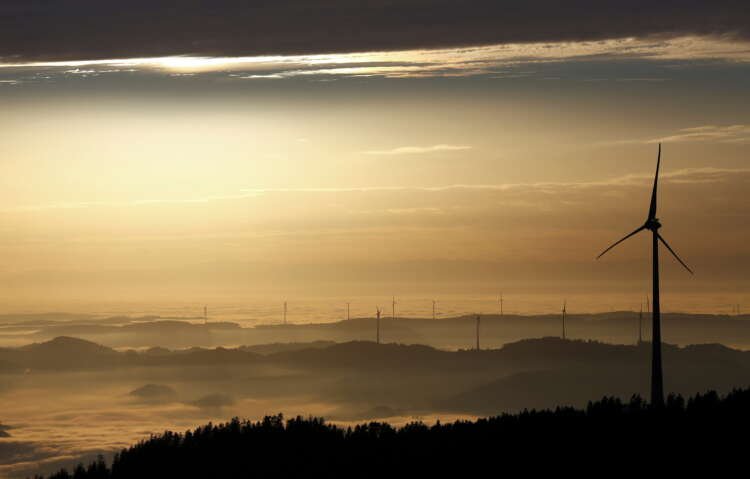 FILE PHOTO: Sun sets over the Black Forest
