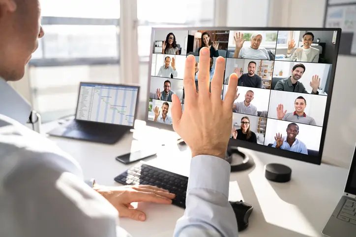 A diverse group of professionals engaged in a virtual banking conference - Global Banking & Finance Review