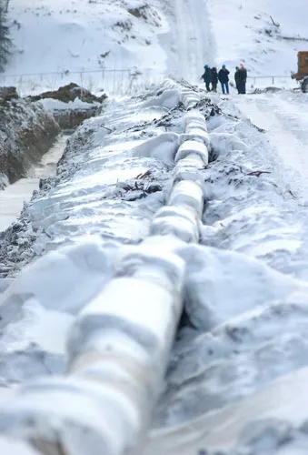 Winter Pipeline Construction