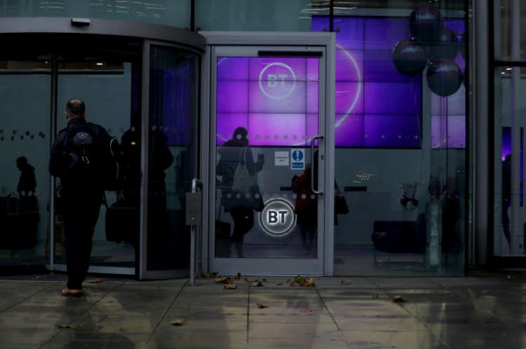 People entering British Telecom (BT) headquarters in London - Global Banking & Finance Review