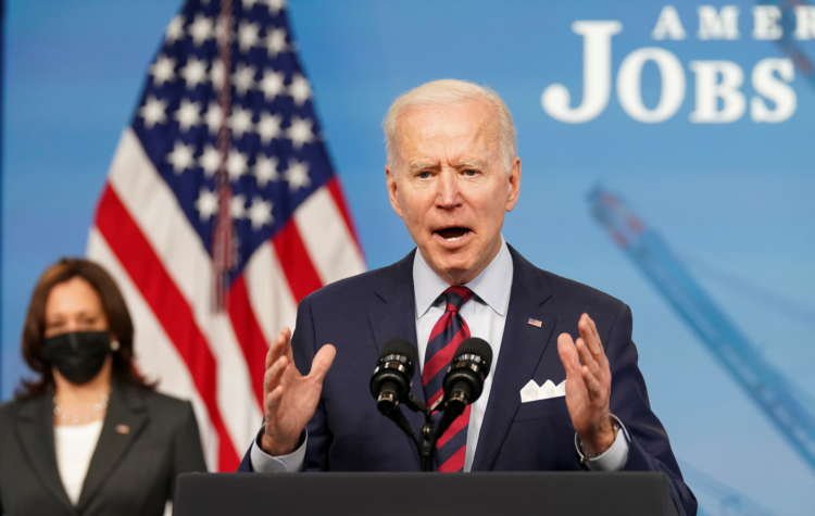 President Biden speaks about jobs and the economy from the White House in Washington