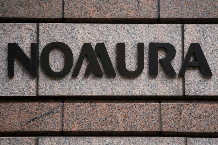 Nomura logo displayed at their office in New York City, related to Archegos financial news - Global Banking & Finance Review