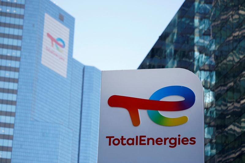 TotalEnergies logo with financial charts depicting Q4 recovery in power sales and LNG trading - Global Banking & Finance Review