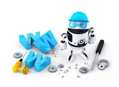 robot with www sign website