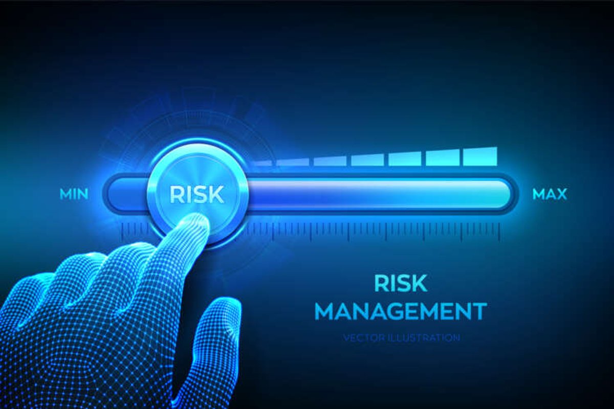 Risk management concept with a knob indicating low risk levels - Global Banking & Finance Review