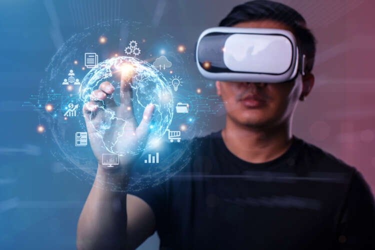 Virtual reality user exploring banking solutions in the metaverse - Global Banking & Finance Review