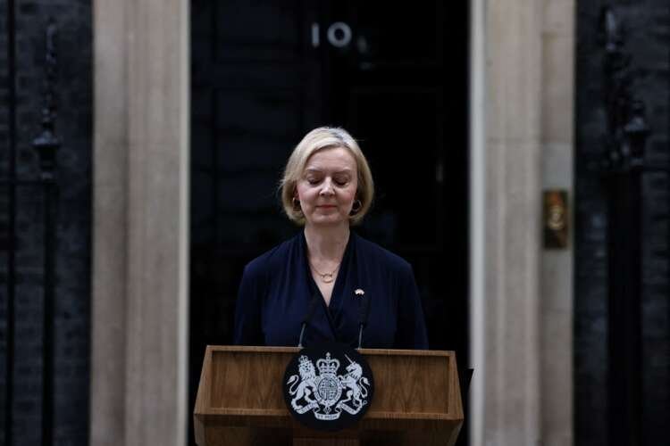 Liz Truss resigns as UK Prime Minister outside Number 10 Downing Street - Global Banking & Finance Review