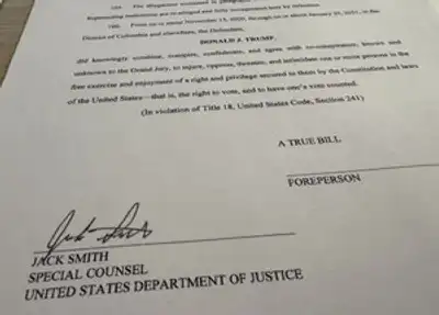 Image for US Justice Dept releases report on Trump attempt to overturn 2020 election