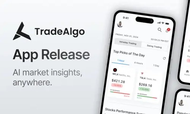 Image for Tradealgo Launches Mobile App For Real-Time Market Insights